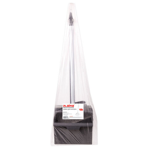 Совок для мусора + щетка, рукоятки 80 см, "БОЛЬШОЙ", для улицы, цеха, офиса, серый, LAIMA PROFESSIONAL, 606663 - фото 3