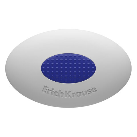 Ластик ERICH KRAUSE "SmartWay Mini Oval", 41х29х9 мм, белый, овальный, пластиковый держатель, 45533 - фото 2