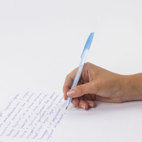 Ручки шариковые BRAUBERG "X-333 PASTEL", НАБОР 8 ШТУК, СИНИЕ, узел 0,7 мм, линия письма 0,35 мм, 144531 - фото 13