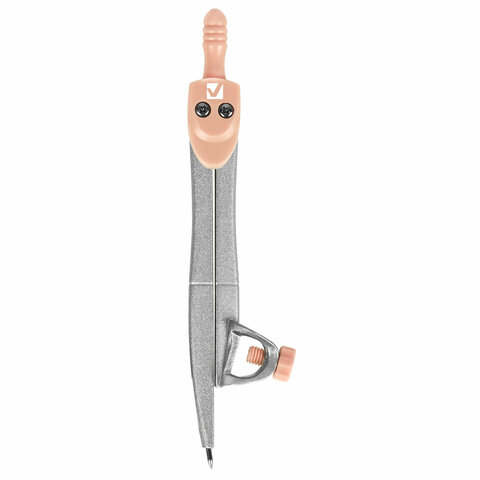 Готовальня BRAUBERG SCHOOL KIT, 11 предметов, циркуль 115 мм, циркуль 125 мм, чертежные принадлежности, персиковый цвет, 210717 - фото 9