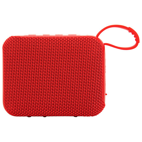 Колонка портативная влагозащищенная KAIGO (КАЙГО) BS100, 5 Вт, Bluetooth, USB, Micro SD, TWS, FM, красная, 514220 - фото 2