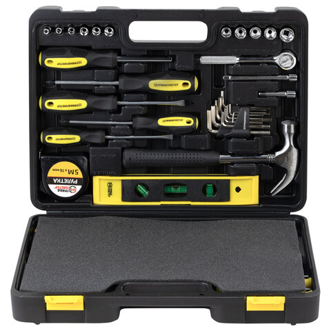 Набор инструментов универсальный, 60 предметов, пластиковый кейс, ГРАНДМАСТЕР, 671338 - фото 4