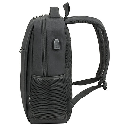 Рюкзак BRAUBERG FUNCTIONAL с отделением для ноутбука, USB-порт, багажная лента, Firm, 43x30x15 см, 272576 - фото 3