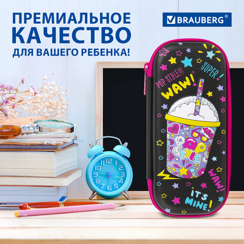Пенал BRAUBERG, 1 отделение, 1 откидная планка, EVA, 22х10х5 см, "Pop style", 271552 - фото 13