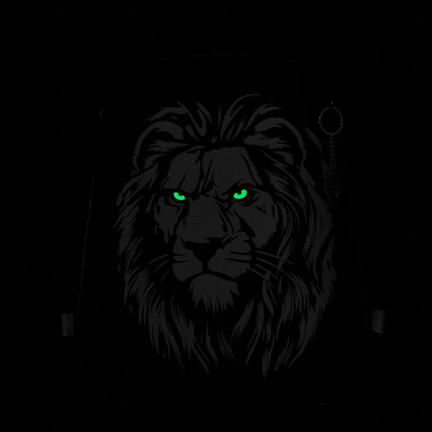 Ранец BRAUBERG SHINY, 2 отделения, с брелком, "Savage lion", светящийся рисунок, 38х28х14 см, 272039 - фото 8