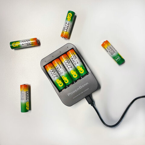 Батарейки аккумуляторные Ni-Mh пальчиковые КОМПЛЕКТ 2 шт. АА (HR6) 2650 mAh, GP, 270AAHC-2DECRC2 - фото 6