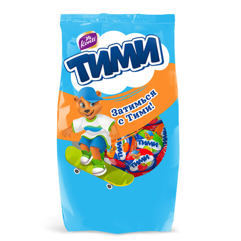 Конфеты желейные KONTI "Timi" Mix со вкусами яблока, апельсина и малины, 1000 г, пакет, 15880 - фото 3