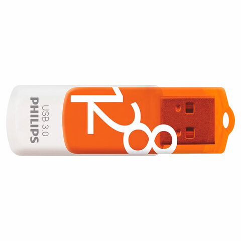 Флеш-диск 128 GB PHILIPS VIVID, разъем USB 3.0, желтый, FM12FD00B/97 - фото 1
