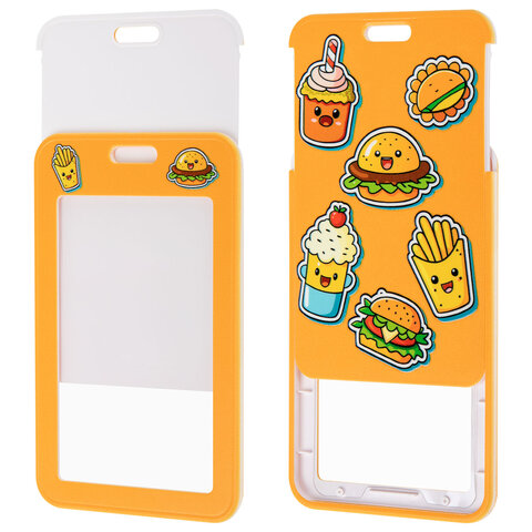 Бейдж вертикальный с 3D-печатью "Street food" (85х54 мм), с рулеткой, СЛАЙДЕР, FUNSTER (ФАНСТЕР), 238843 - фото 8