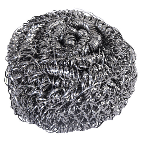 Губка (мочалка) металлическая спиральная 15 г, для посуды, гриля, плиты, LAIMA (ЛАЙМА), 700061 - фото 3