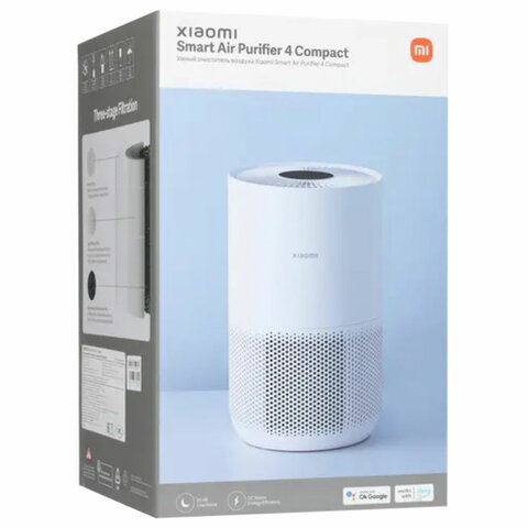Очиститель воздуха XIAOMI Mi Smart Air Purifier 4 Compact, 27 Вт, площадь до 48 м2, белый, BHR5860EU - фото 14