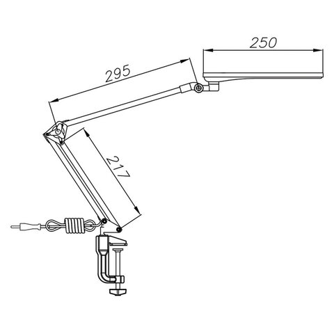 Настольная лампа светильник Сириус С16С на струбцине, СВЕТОДИОДНАЯ, 7 Вт, чёрный - фото 9