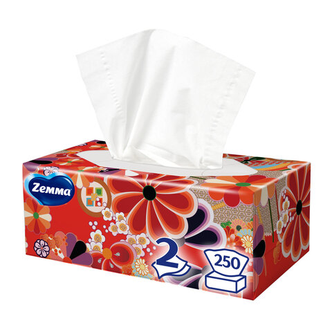 Салфетки косметические 2-слойные в картонном коробе, 250 штук, ZEMMA/ZEWA Everyday, 86791 - фото 16