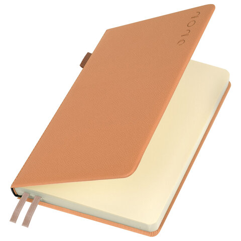 Ежедневник датированный 2026, А5, 138х213 мм, BRAUBERG "Essential", под кожу, держатель, бежевый, 117396 - фото 4