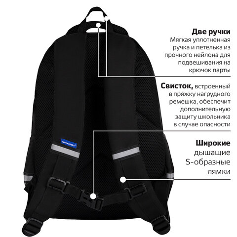 Рюкзак BRAUBERG INTENT, 2 отделения, 4 кармана, "Dark side", 39х27х14 см, 273112 - фото 19