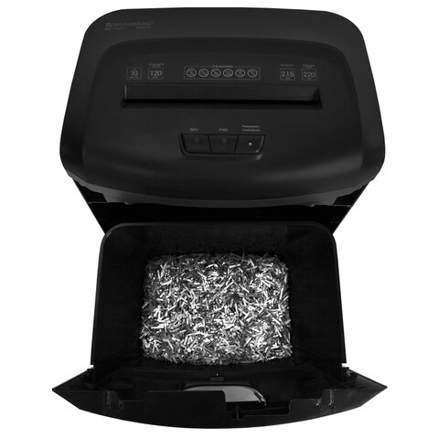Уничтожитель (шредер) BRAUBERG PROFESSIONAL CM-1025m, "Heavy Duty", 5 уровень секретности, 2х15 мм, 10 листов, корзина 25 литров, 533128 - фото 6