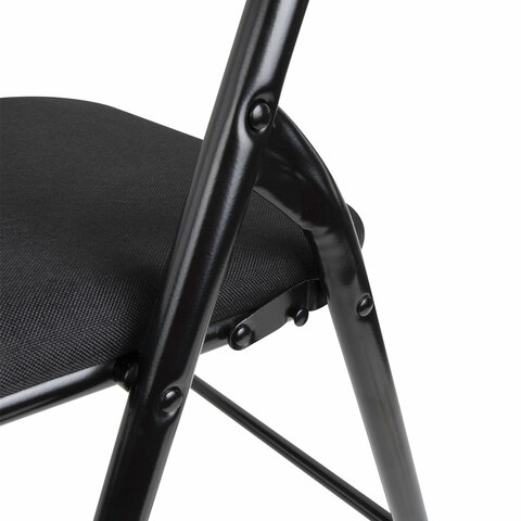 Стул складной BRABIX "Golf CF-007", чёрный каркас, чёрная ткань, гофрокороб, 533025 - фото 12