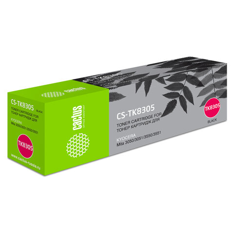Тонер-картридж CACTUS (CS-TK8305) для KYOCERA TASKalfa 3050/3051/3551, черный, ресурс 25000 стр. - фото 1
