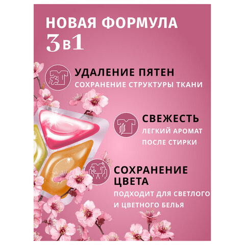 Капсулы для стирки белья 12 шт., BIMAX "Цветы Сакуры", пластиковая коробка, 446-7 - фото 5