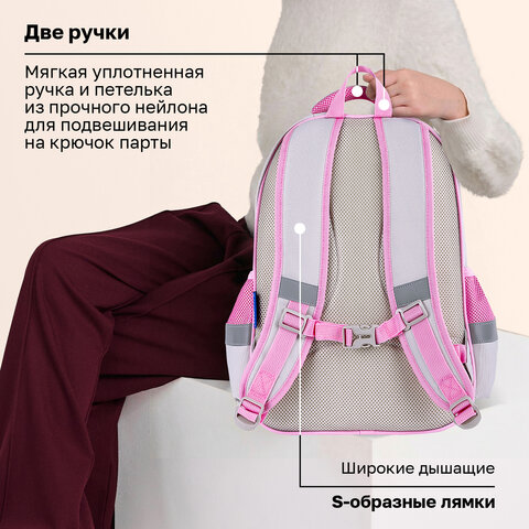 Рюкзак BRAUBERG FAVOUR, 2 отделения, 3 кармана, "Пушистые котята", 40х29х15 см, 271417 - фото 17