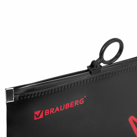 Папка для тетрадей BRAUBERG А4, 1 отделение, пластик, на zip-lock-молнии, "Danger", 272105 - фото 3