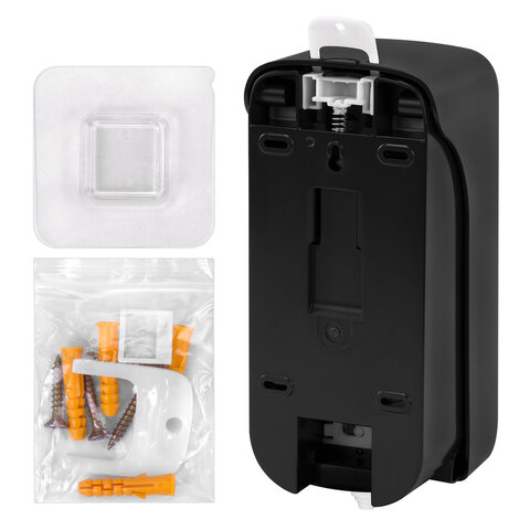 Дозатор для жидкого мыла-пены LAIMA PROFESSIONAL PREMIUM BLACK, НАЛИВНОЙ, 1 л, черный, ABS-пластик, 609520 - фото 5