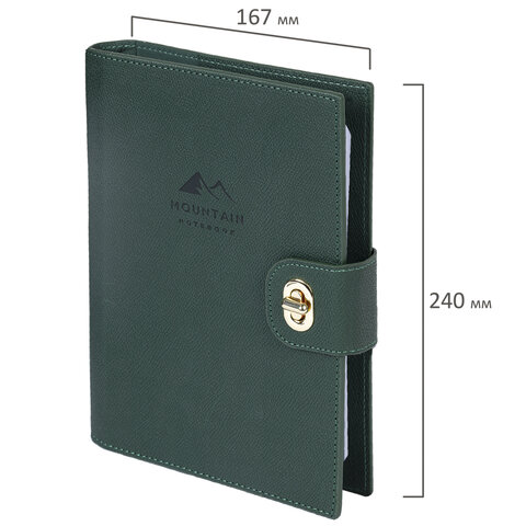 Ежедневник-органайзер недатированный B5 167х240 мм BRAUBERG "Nova", под кожу, 160 л., зеленый, 116202 - фото 3