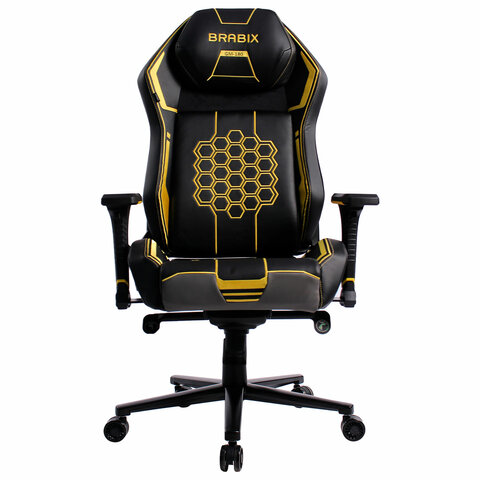 Кресло BRABIX PREMIUM "Tanos GM-180", мультиблок, 4D подлокотники, литой поролон, черное/желтое, 532953 - фото 2