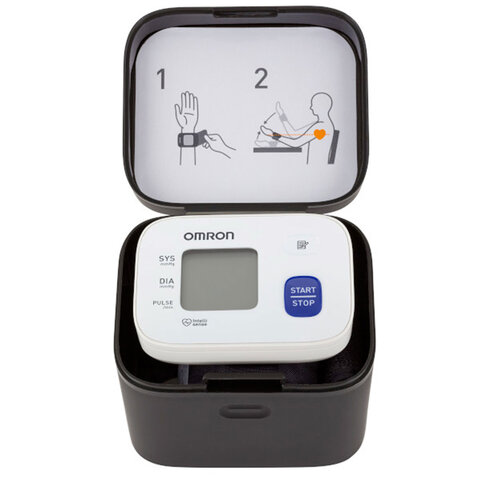 Тонометр OMRON RS2 (HEM-6121-RU), манжета 13,5-21,5 см, автоматический, на запястье, питание 2хААА - фото 6