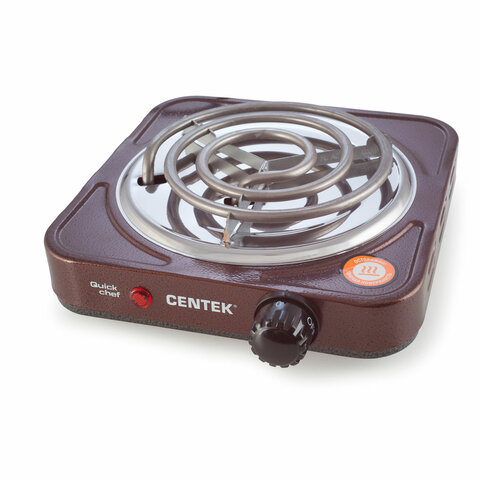 Настольная электрическая плита CENTEK CT-1508, 1000 Вт, 1 конфорка, 5 режимов нагрева, коричневая, CT-1508 Siberia - фото 1