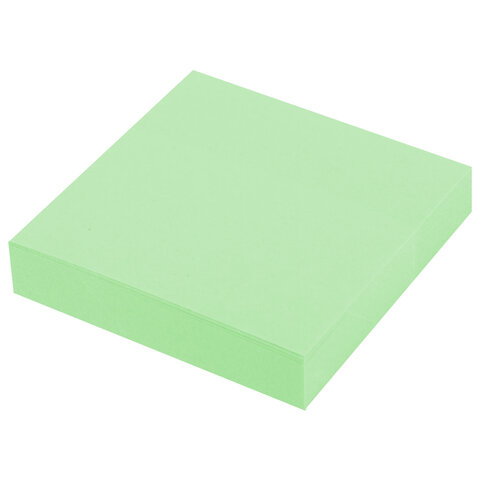 Блок самоклеящийся (стикеры) STAFF STANDARD, ПАСТЕЛЬНЫЙ 51х51 мм, зеленый, 100 листов, 116579 - фото 2