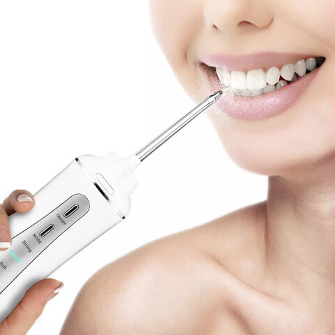 Ирригатор для полости рта KITFORT КТ-2915, портативный, емкость резервуара 0,35 л, 2 насадки, белый - фото 8