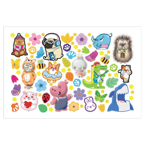 Альбом с наклейками, А5, 8 листов, 600 наклеек, "Милые и забавные" HATBER, 8Ан5, 8Ан5_31982 - фото 2