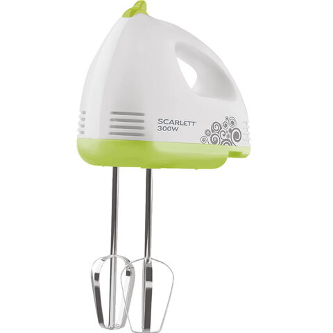 Миксер SCARLETT SC-HM40S05, 300Вт, 7 скоростей, 2 венчика, 2 крюка для теста, белый - фото 7
