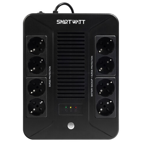 Источник бесперебойного питания SMARTWATT UPS SAFE PRO 1050, 1050 ВА (630 Вт), 8 розеток, 3703020270006 - фото 1