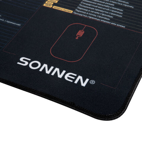 Коврик для мыши и клавиатуры с полезными комбинациями большой SONNEN "HOT KEYS", 800х400х3 мм, 513961 - фото 8