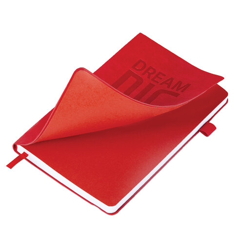 Ежедневник недатированный А5 138х213 мм BRAUBERG "BeStyle", под кожу, резинка, держатель, 160 л., красный, 116217 - фото 3