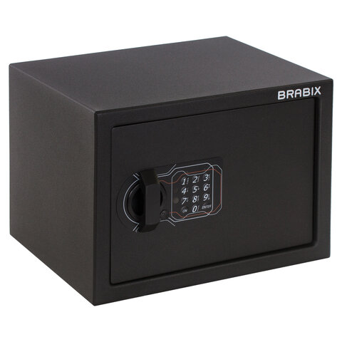 Сейф мебельный BRABIX "SF-230EL", 230х310х250 мм, электронный замок, черный, 291147, S103BR211614 - фото 2