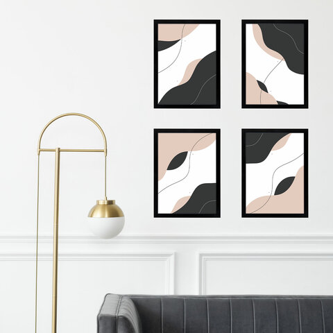 Рамка 21х30 см небьющаяся, КОМПЛЕКТ 4 шт., багет 16 мм МДФ, BRAUBERG "Basic", черная, 391259 - фото 9