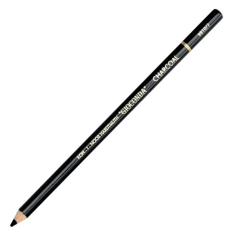 Карандаш угольный KOH-I-NOOR, 1 шт., "Gioconda", корпус черный, средняя твердость, 3,8 мм, 8810002001KS - фото 3