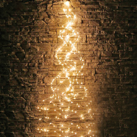 Электрогирлянда-конский хвост комнатная, 2 м, 200 LED, тёплый белый, 220 V, ЗОЛОТАЯ СКАЗКА, 591365 - фото 8