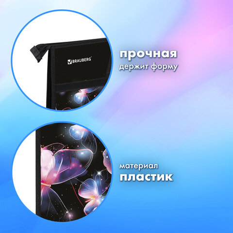 Папка для рисунков и чертежей с ручками BRAUBERG А3, пластик, молния сверху, "Butterflies", 273412 - фото 7