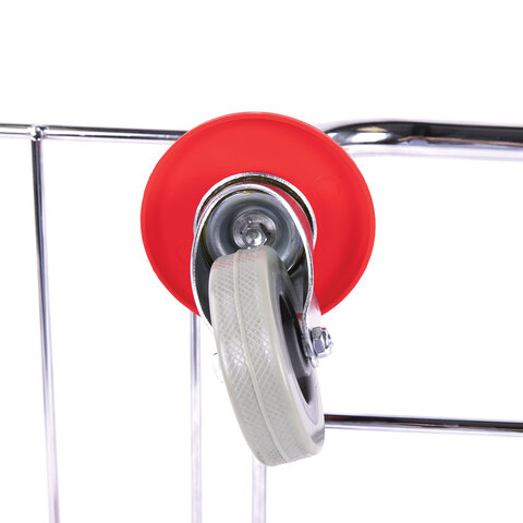 Тележка уборочная BRABIX, 2-съемных ведра по 15 л, отжим, корзина, держатель для мусорного мешка с поддерживающей платформой, 601500 - фото 9