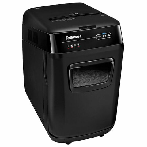 Уничтожитель (шредер) FELLOWES AUTOMAX 200C, 4 уровень секретности, фрагменты 4х38 мм, 200 листов, корзина 32 литра, FS-465, FS-46536 - фото 3