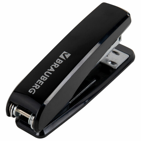 Степлер №24/6, 26/6 BRAUBERG "Standard", до 30 листов, черный, 272755 - фото 4