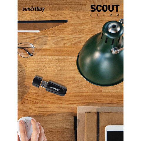 Флеш-диск 8 GB SMARTBUY Scout USB 2.0, черный, SB008GB2SCK - фото 6