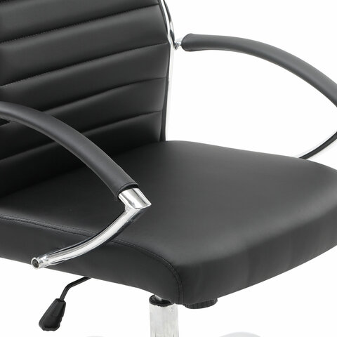 Кресло офисное BRABIX "Style EX-528", экокожа, хром, черное, 531947 - фото 9