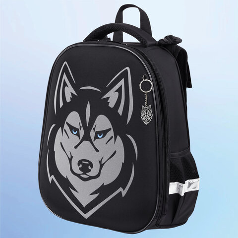 Ранец BRAUBERG SHINY, 2 отделения, с брелоком, "Husky", СВЕТЯЩИЙСЯ РИСУНОК, 38х28х14 см, 271383 - фото 23