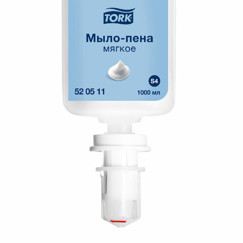 Картридж с жидким мылом-пеной одноразовый TORK (Система S4) Advanced, мягкое, 1 л, 520511 - фото 2