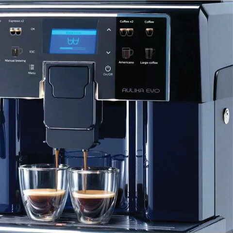 Кофемашина SAECO AULIKA EVO BLACK, 1400 Вт, объем 2,5 л, для зерен 500 г, без капучинатора, черная, 10000045 - фото 2